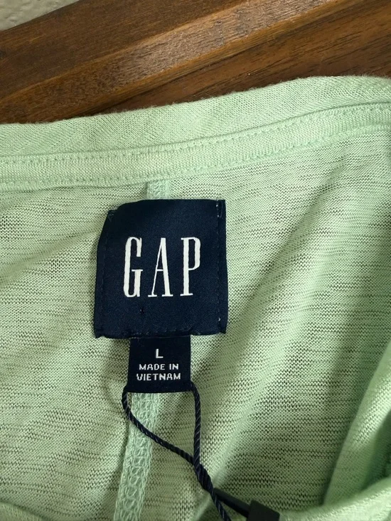NWT GAP Mint Green Long Sleeve Tee Lightweight Soft Casual Basic Top Large - Picture 7 of 10